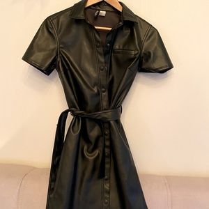 Black Leather H&M Dress